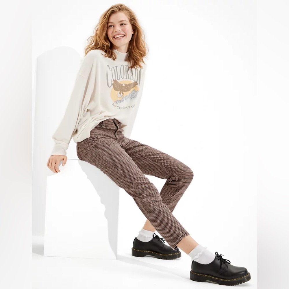 AE Plaid Mom Pant